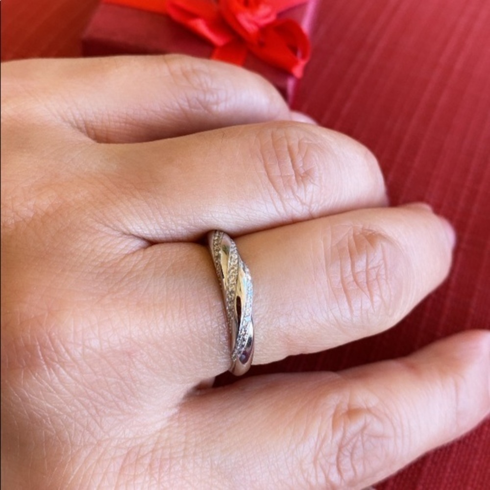 925 Sterling silver CZ Ring wedding Band available sizes 5 6 7 8 9